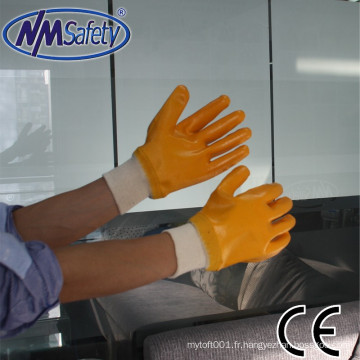 NMSAFETY interlock doublure nitrile complet trempé étanche à l&#39;huile orange gants